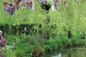 John trying to camouflage himself at Monet's Garden, Giverny, France.